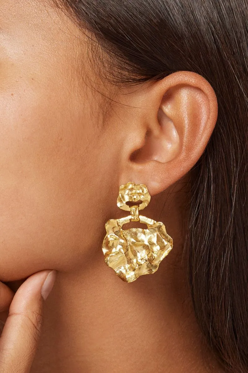 Windy Large Earring | 925S/GP/M | Øreringe fra Enamel