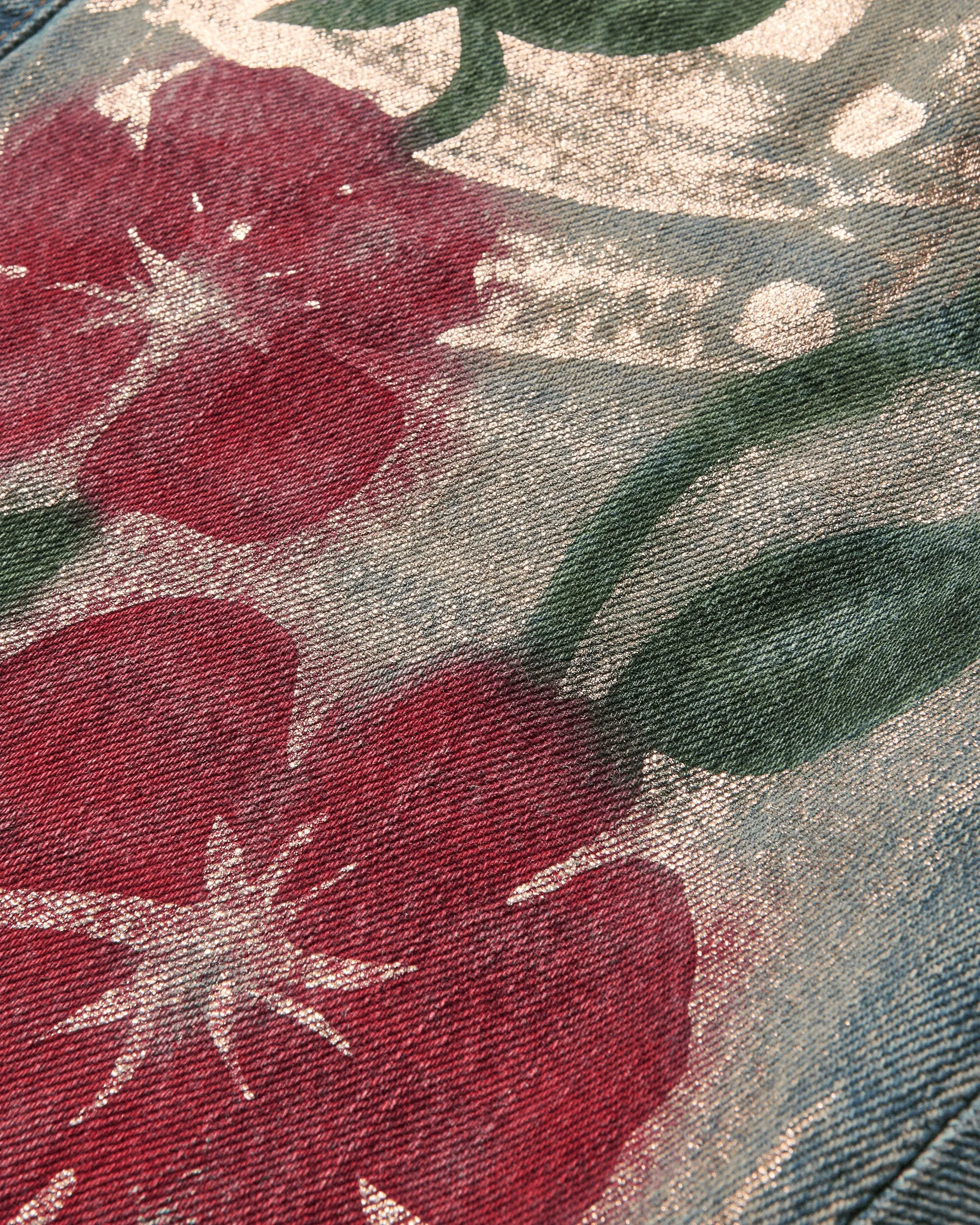 Women's Flower Jeans Blue