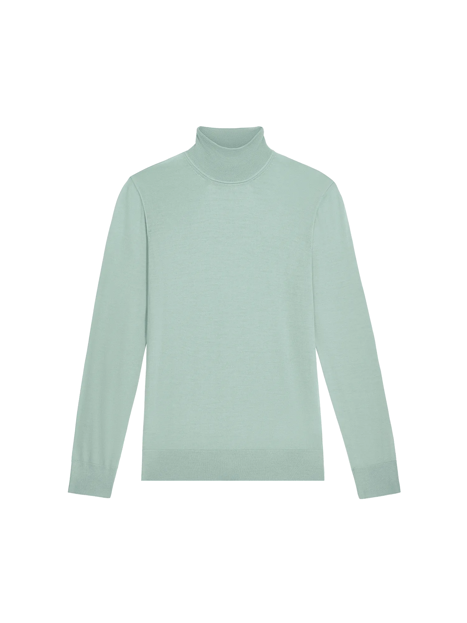 Women’s Regenerative Merino Wool Turtleneck Sweater—eucalyptus blue