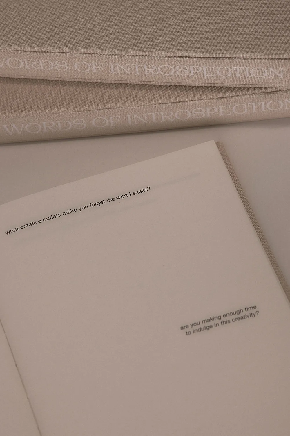 WORDS OF INTROSPECTION CREAM JOURNAL