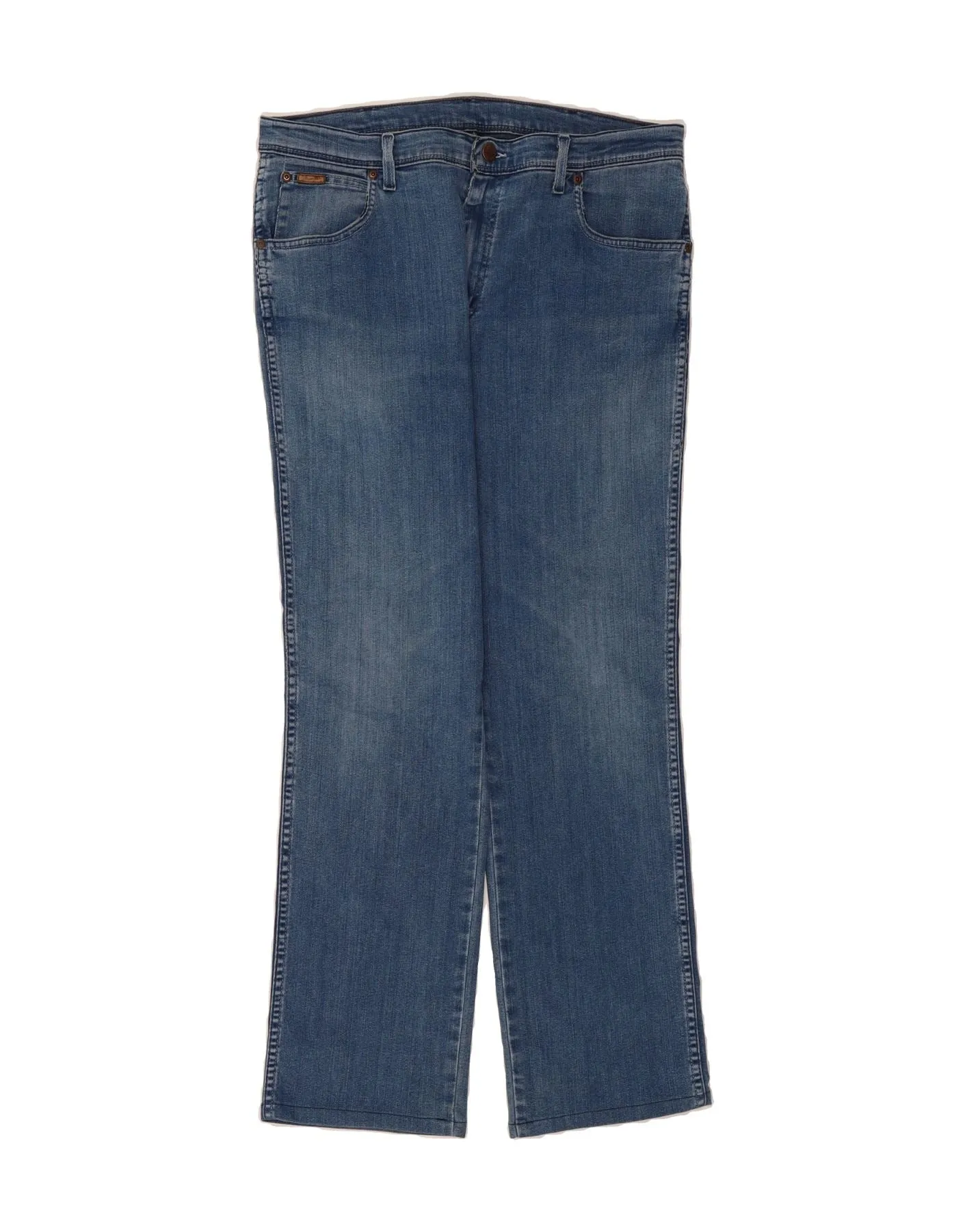WRANGLER Mens Texas Stretch Straight Jeans W36 L31 Blue Cotton