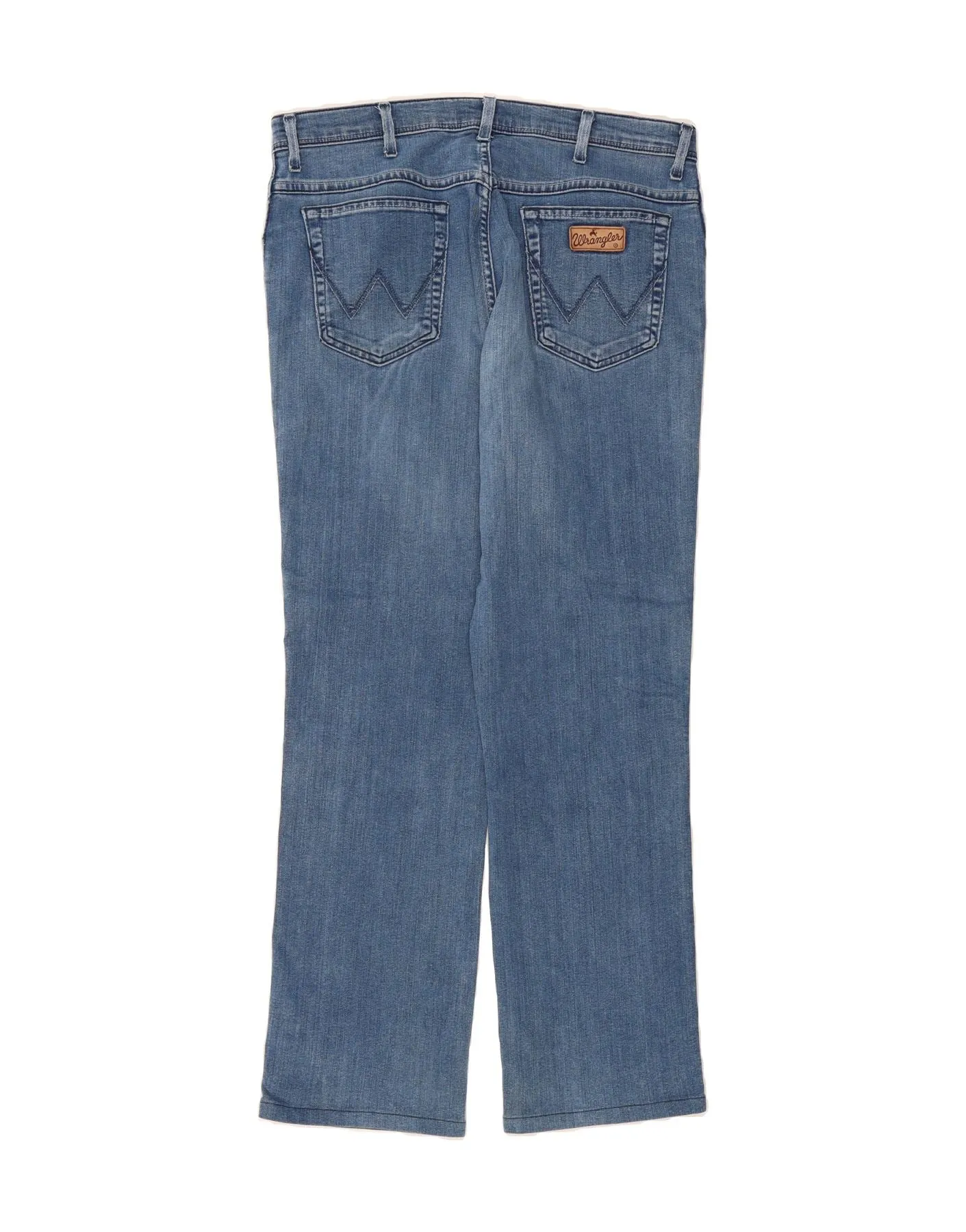 WRANGLER Mens Texas Stretch Straight Jeans W36 L31 Blue Cotton