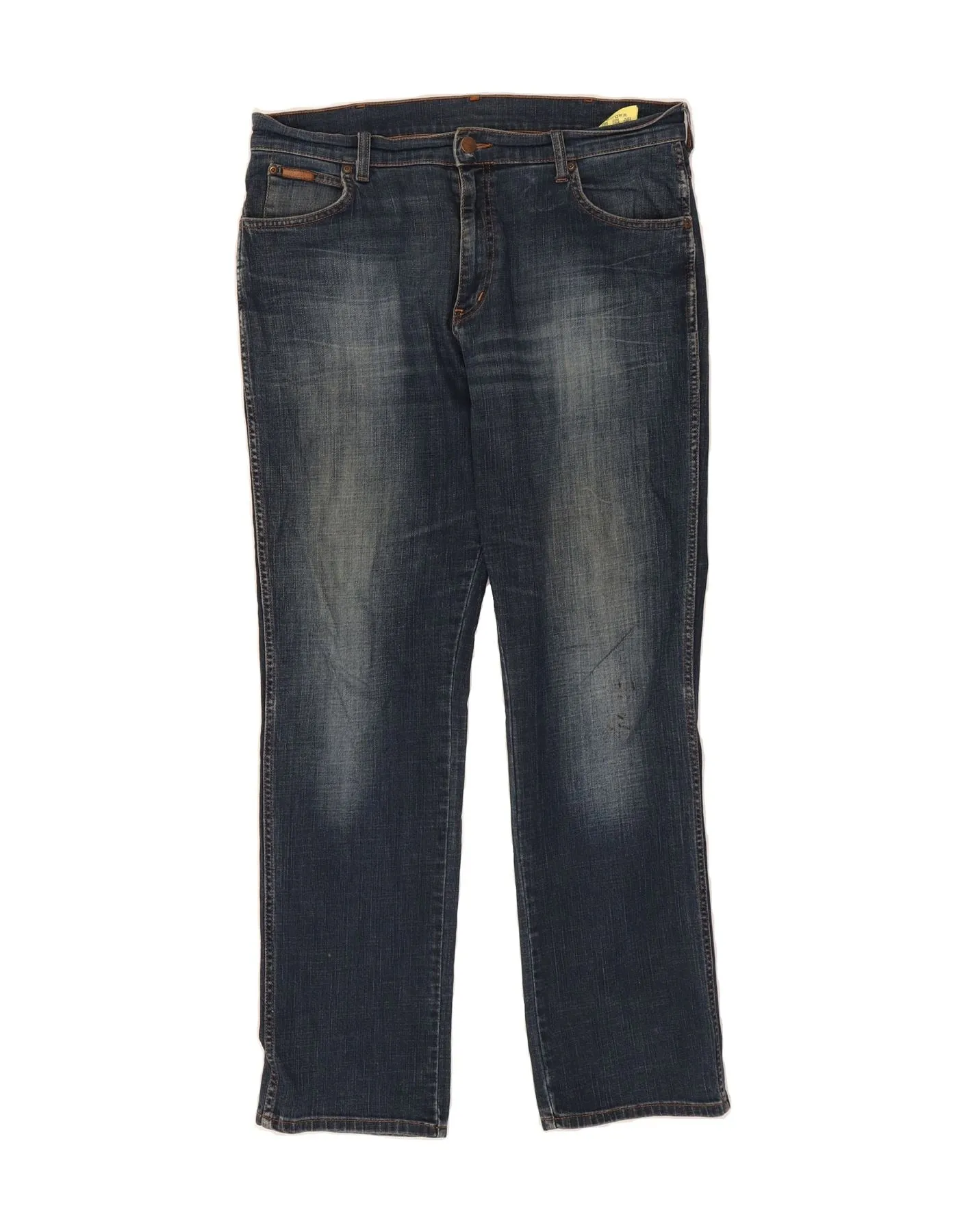 WRANGLER Mens Texas Stretch Straight Jeans W36 L32 Blue Cotton