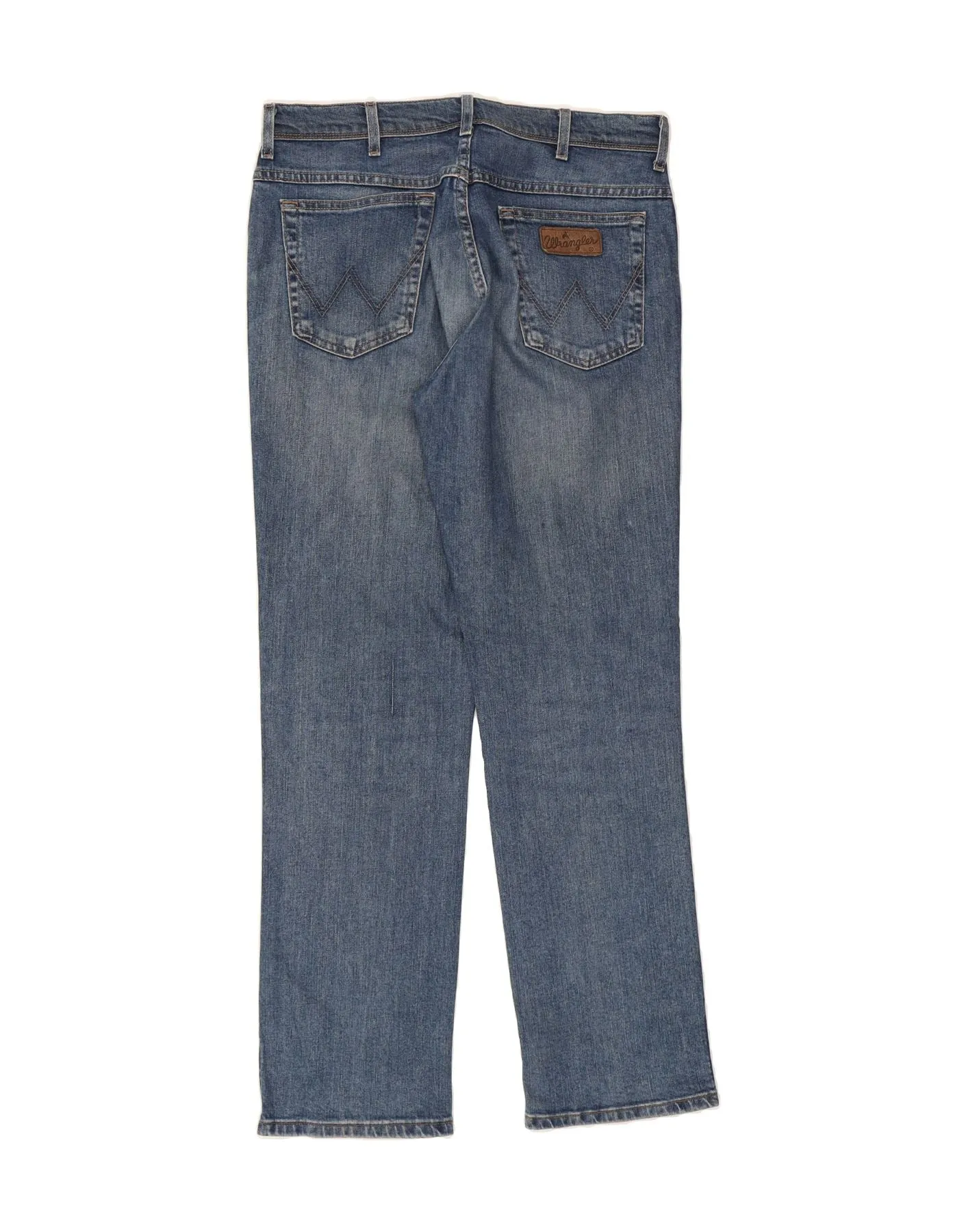 WRANGLER Mens Texas Stretch Straight Jeans W36 L32 Blue Cotton