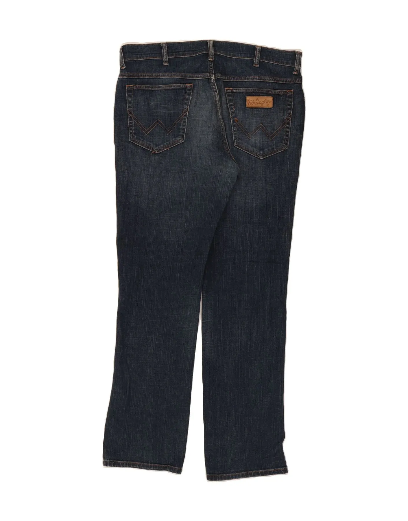 WRANGLER Mens Texas Stretch Straight Jeans W36 L32 Blue Cotton