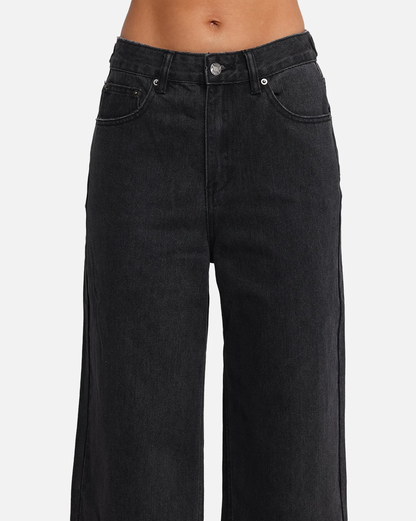 XXIII Women's Wide Leg Jeans Washed Black