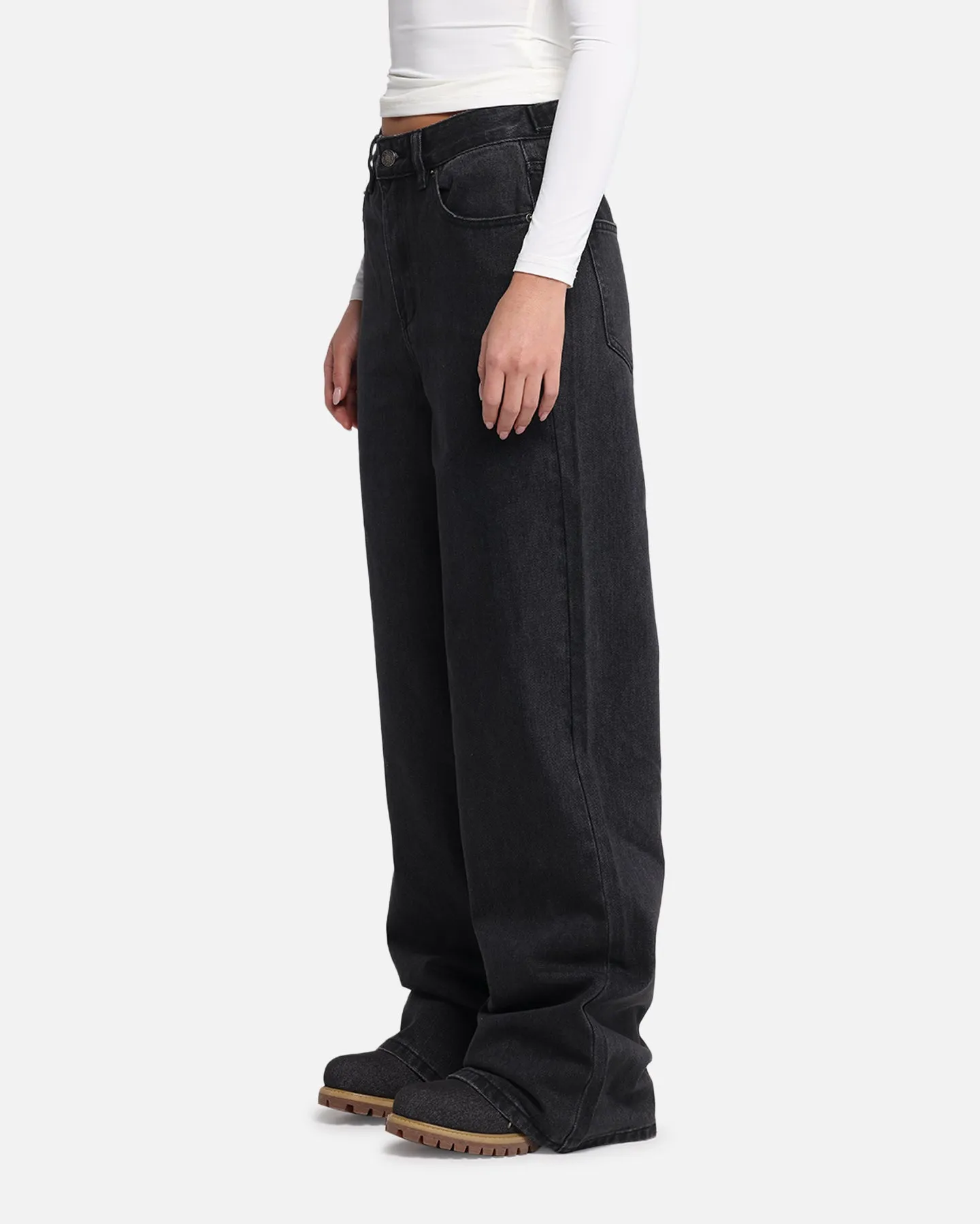 XXIII Women's Wide Leg Jeans Washed Black